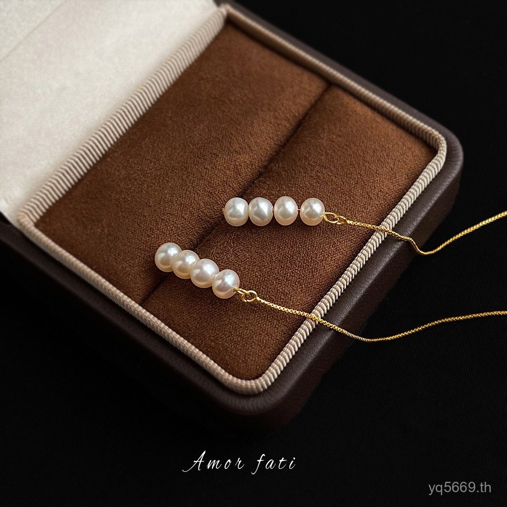 ต่างหูแฟชั่น เกรด 5A วัสดุ 18k Gold และ Pearls สไตล์หรูหรา