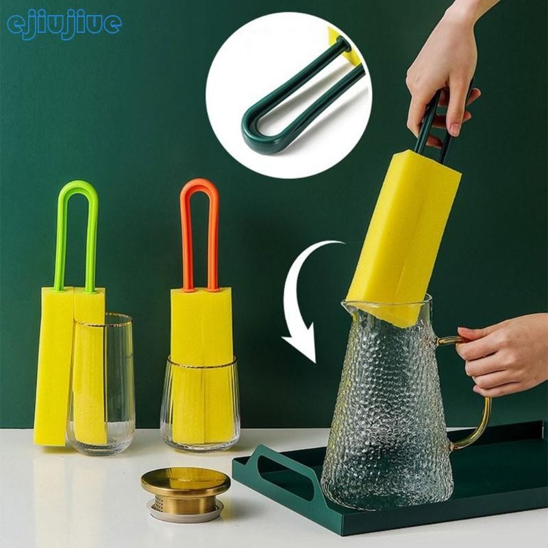 Cc แปรงทําความสะอาดถ้วยแปรงฟองน้ํานุ่มสําหรับทําความสะอาดที่มีประสิทธิภาพในครัว Cafes Home Essential