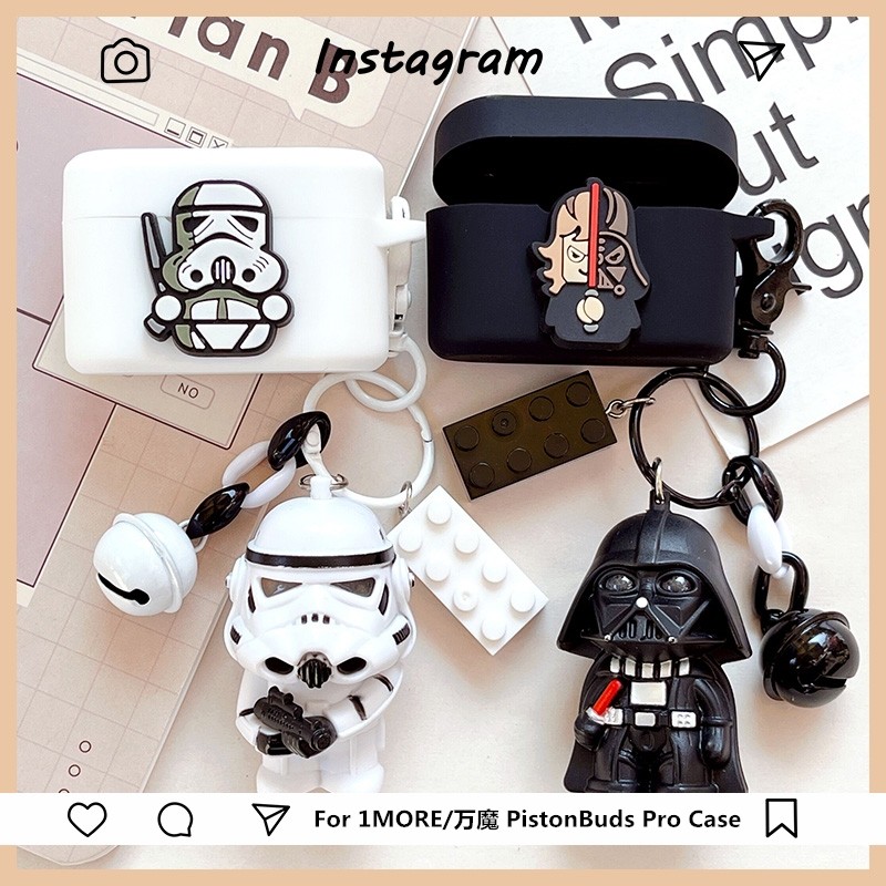 เหมาะสําหรับ 1MORE/PistonBuds Pro PistonBuds รุ่นตัดเสียงรบกวนชุดหูฟังบลูทูธเคสซิลิโคนสีดําสีขาวอะนิ