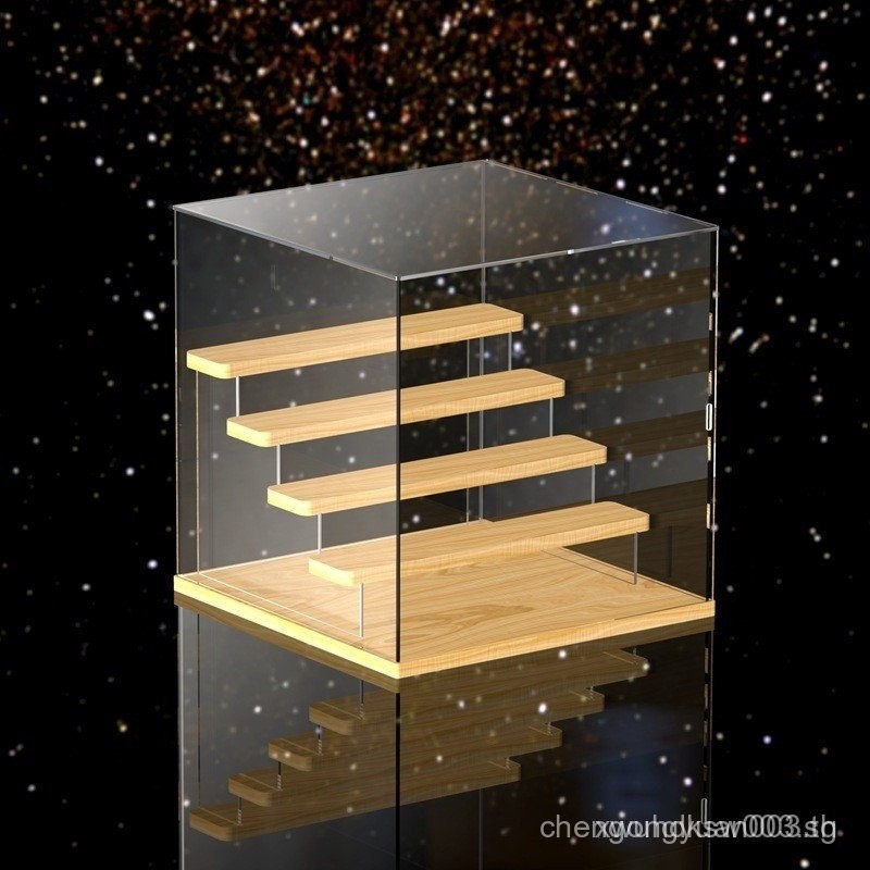 Pop mart popmart Hand-Made Ladder Dust Cover Blind Box Storage Display Stand Molly อะคริลิคกล่องแสดง