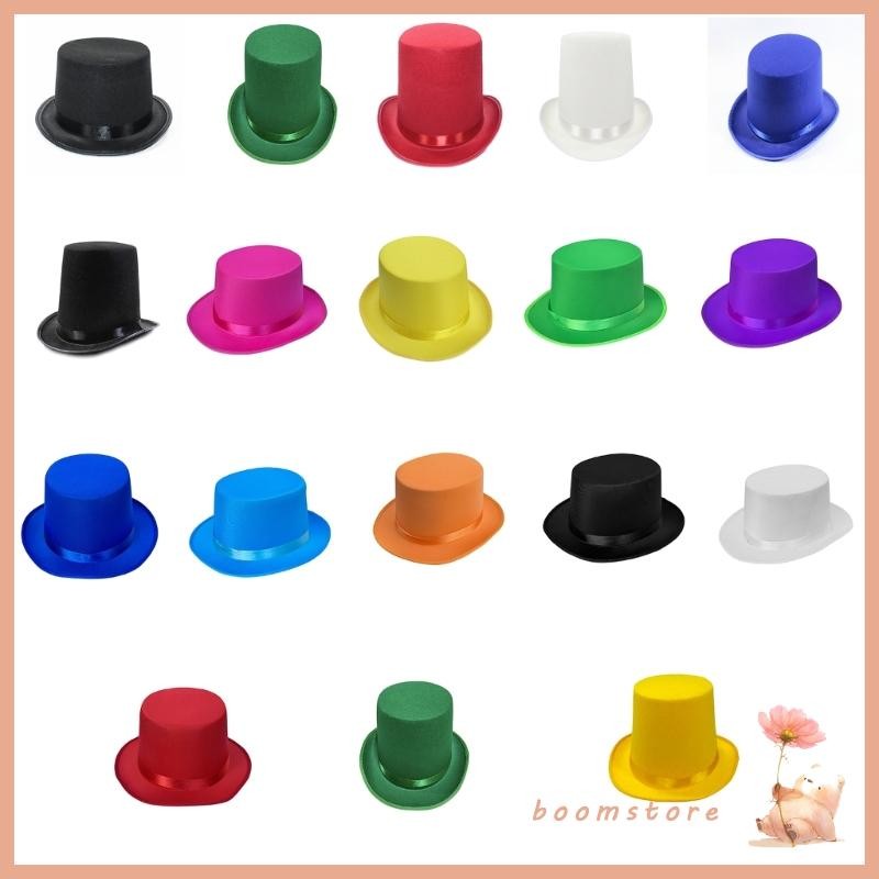 Boom Short Brim Fedora Hat Victorian Age Magician Hat for Boy Men Adult Cap