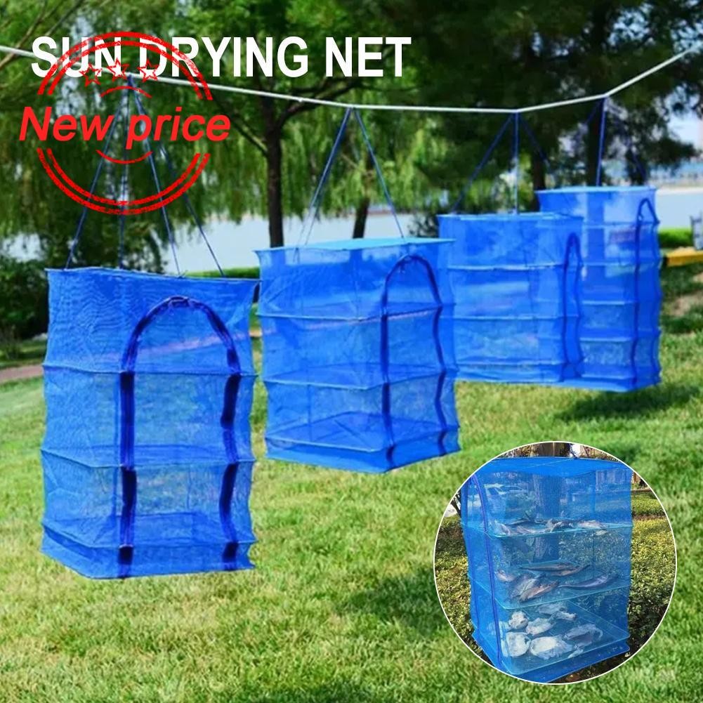 Sun Drying Net กรงอบแห้งแบบพับได้ Sun Dry Fish สามป้องกันอเนกประสงค์ Y1f6