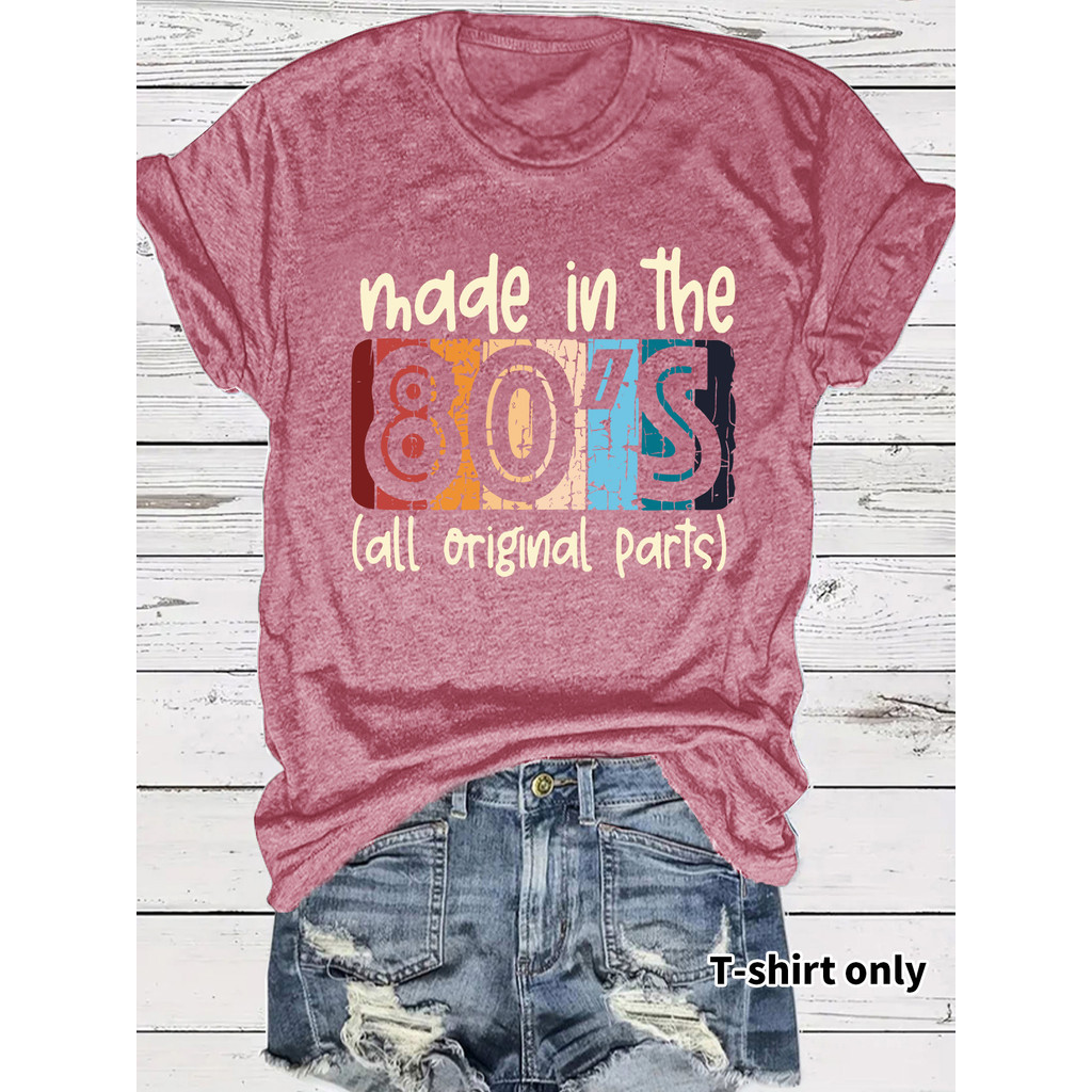 ฤดูร้อนพร้อมสต็อก2025NEW รอบคอสบายเสื้อยืดแขนสั้นพิมพ์เสื้อยืด New2380s 2025 สไตล์ใหม่ยุโรปอเมริกัน 