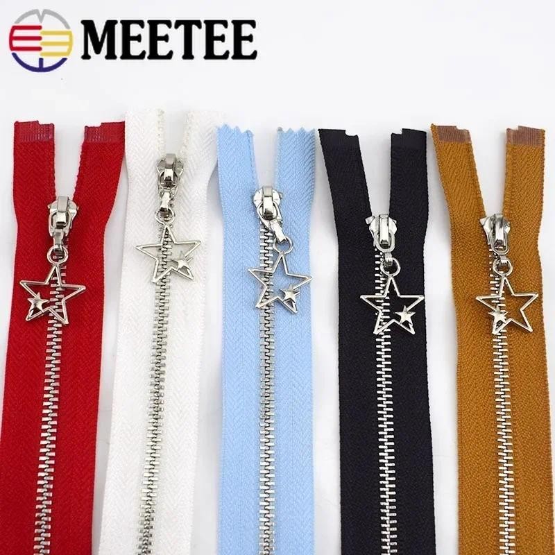 2 ชิ้น 3 # โลหะซิป 15-30 เซนติเมตร Close-End Auto ล็อคเงินฟัน Zip DIY กระเป๋าอุปกรณ์เสื้อผ้า