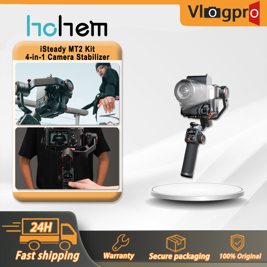 Hohem iSteady MT2 ชุด Gimbal Stabilizer พร้อม AI Tracker สําหรับ Mirrorless/กล้องพกพา/กล้องแอคชั่น/ส