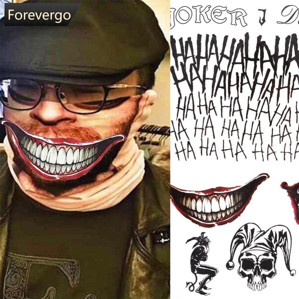 FVG 1Sheep ฮาโลวีน Batman คอสเพลย์ Squad The Joker ประเภทชั่วคราว Tattoo สติกเกอร์ Body Art ชุด