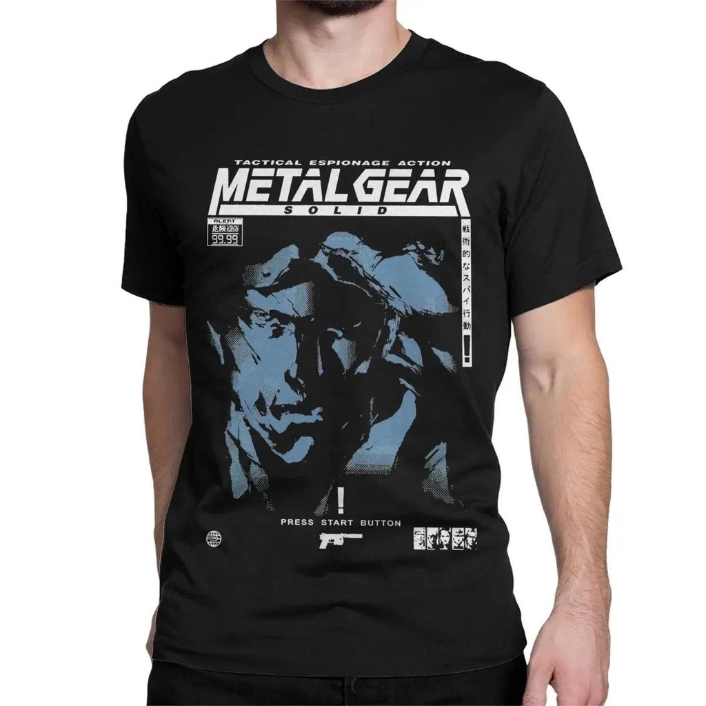 Men Women MGS1 Solid Snake Game T Shirt Metal Gear Cotton Tops Funny Short Sleeve O Neck Tees Classi