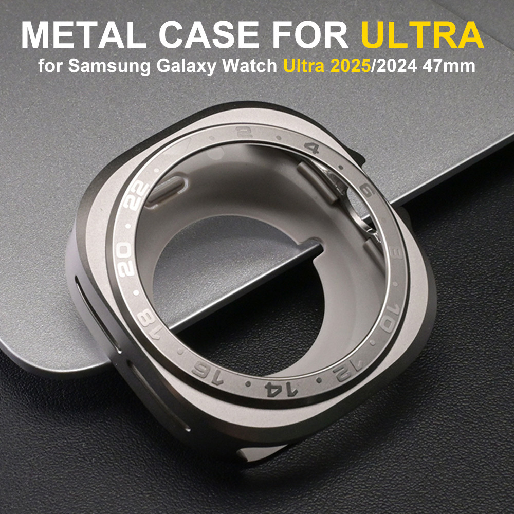 เคสโลหะสําหรับ Samsung Galaxy Watch Ultra 2025 Hard Frame Screen Protector Case สําหรับ Samsung Galaxy Watch Ultra 2024 47 มม.