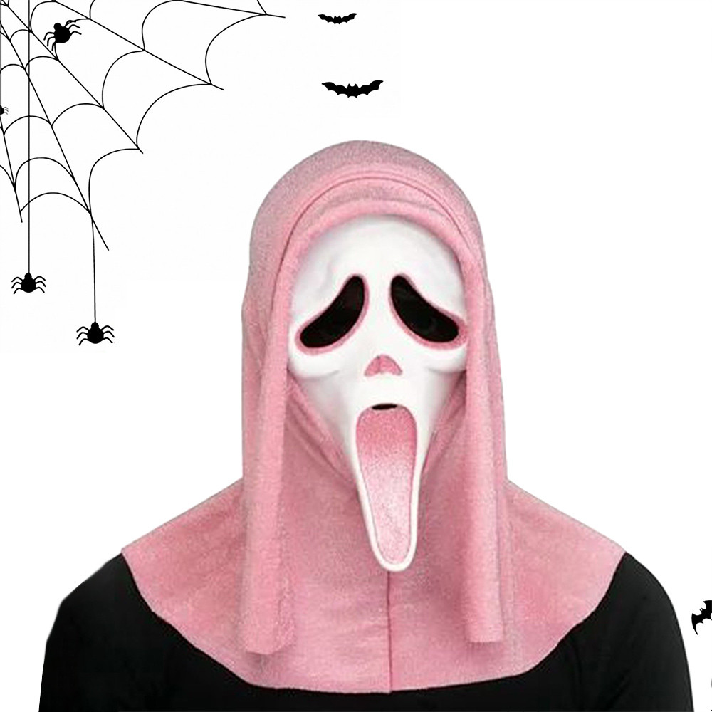Ghost Face Ghostface Lives Pink Glitter Mask Halloween Costume Scream World