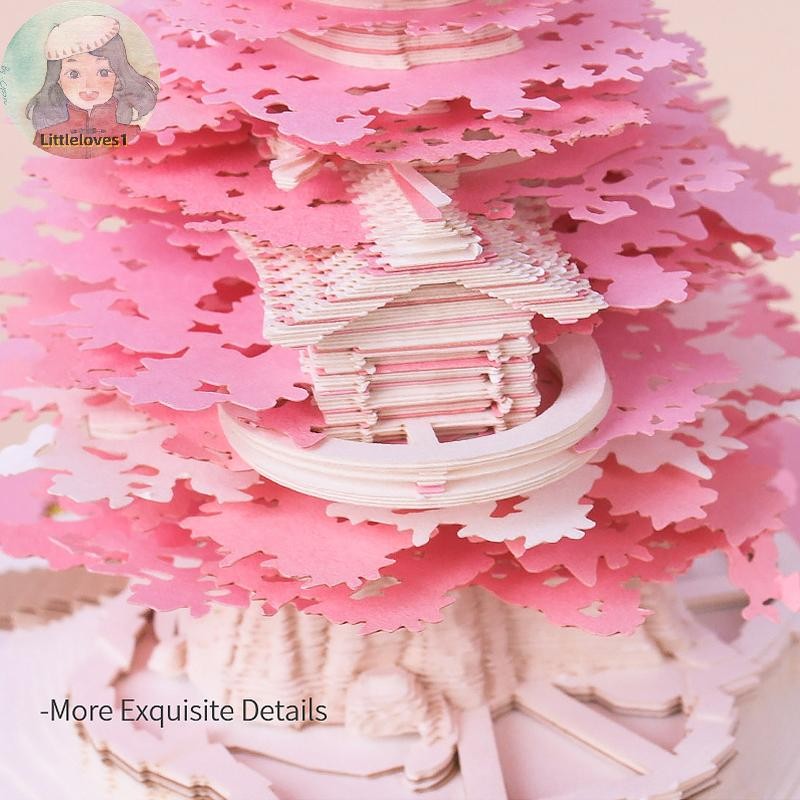 Littlelove Time Piece ปฏิทิน 2026 ปฏิทินตั้งโต๊ะพร้อมไฟ LED 3D ปฏิทินฉีกขาดกระดาษแกะสลัก Art Pad Notepad ของขวัญสําหรับคริสต์มาสพิธีขึ้นบ้านใหม่เดสก์ท็อปตกแต่ง TH - รูปที่ 4