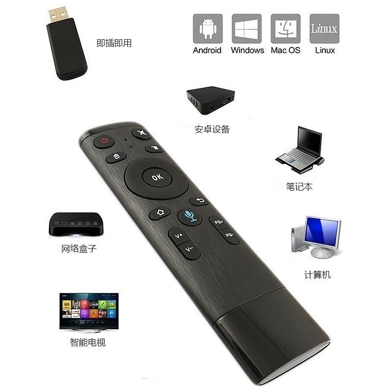 体感无线usb万能遥控器安卓机顶盒子智能电视投影仪htpc20250917