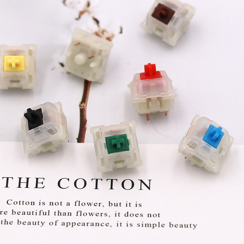 Gateron Switches 5pin Milky Clear switch Compatible For MX Mechanical Keyboard fit GK61GK64 GH60