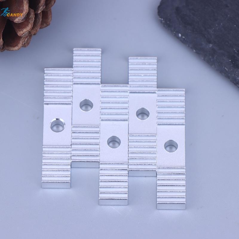 NDY 2/5Pcs Reprap DIY 2GT/S2M Timing Belt Fixing Piece อลูมิเนียมฟัน Pitch Clamp คงที่คลิป CNC 9*40 