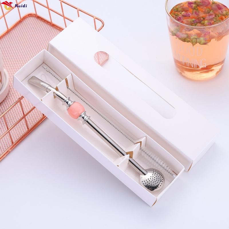 Yerba Mate Tea Bombilla Straws ทําความสะอาดง่ายและสะดวกในการใช้งานสําหรับครอบครัวเพื่อนของขวัญ