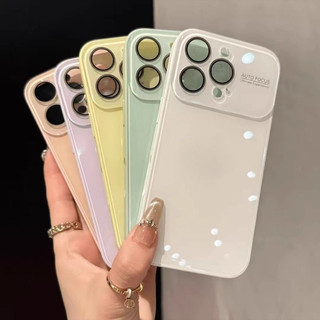 แปลงร่างเป็น 17 Pro MaxLarge เลนส์หน้าต่างป้องกันกระจกเคลือบเงาสําหรับ iPhone 13 14 15 16 Pro Max Premium Full Cover Anti drop Hard Case