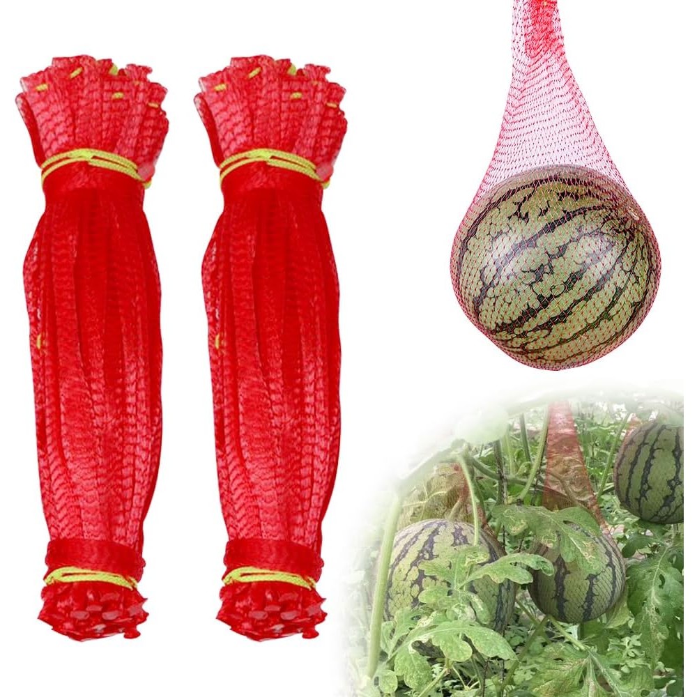 ตาข่ายพยุงแตงโม Watermelon Support Net สำหรับรองผลไม้ ลดการกดทับ ใช้กับสวนและแปลงปลูก
