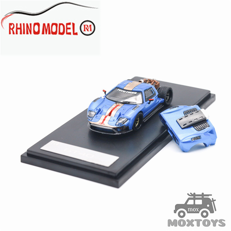 Rhino Model RM 1:64 GT40 Blue Limited999 รถโมเดลDiecast