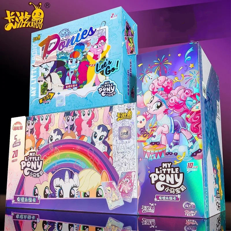 ของแท้ 100% KAYOU My Little Pony 月11 ,影นีออน6,การ์ดการซื้อขาย ,彩 ratures Edition การ์ดสําหรับเด็ก