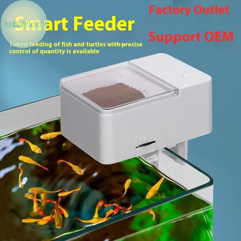 JackeyLovezz LED Aquarium ถังปลาดิจิตอล 500ml อัจฉริยะดิจิตอลอัตโนมัติ Fish Feeder พร้อมจับเวลาสัตว์เลี้ยงให้อาหารปลาอาหาร TH