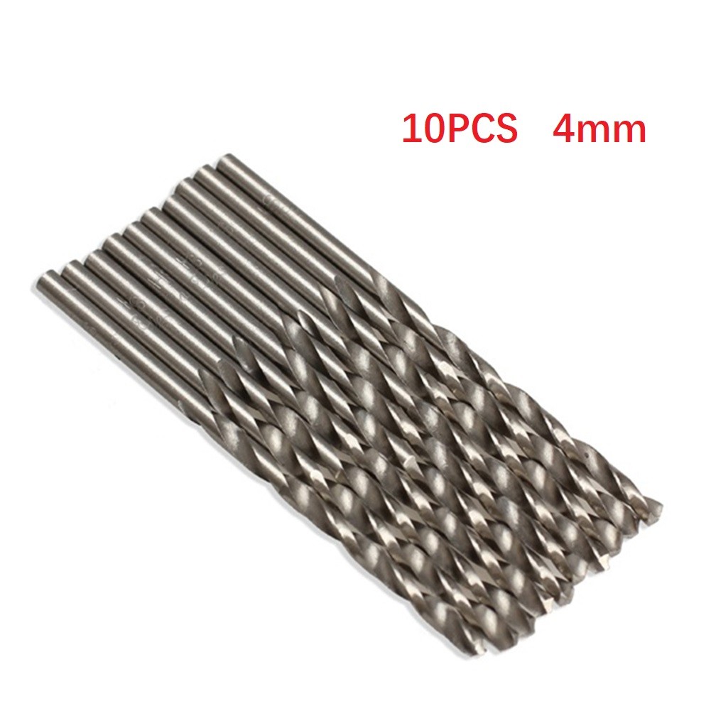10 Pcs Twist Drill Bits HSS Metal Drilling Head 4mm 75mm For Carpentry Woodworking Tools Electric Dr
