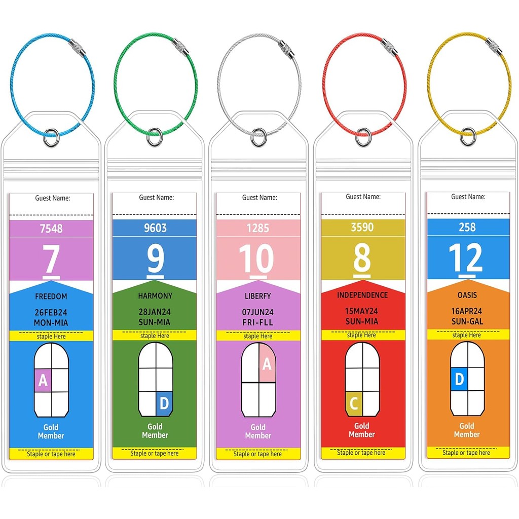 5 แพ็ค Cruise ผู้ถือแท็กกระเป๋าเดินทางสําหรับ Royal Caribbean & Celebrity จัดส่งใน 2024-2025 โดย FUN