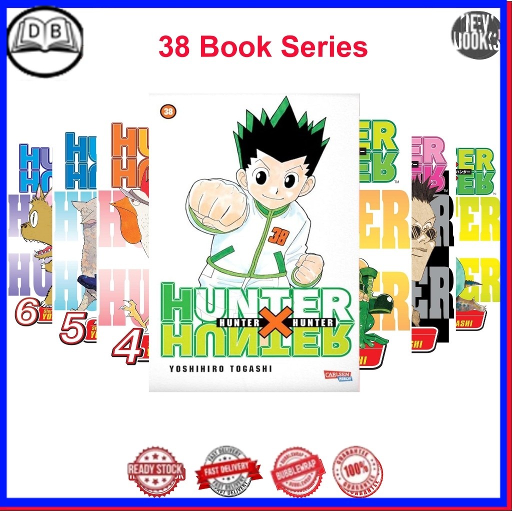 Hunter X Hunter ชุดหนังสือ 38 เล่ม โดย Yoshihiro Togashi (ภาษาอังกฤษ)