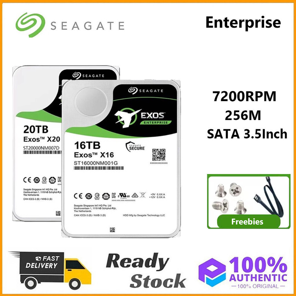 Seagate Enterprise Class Exos 4TB 6TB 8TB 10TB 12TB 14TB 16TB NAS ฮาร์ดไดรฟ์ 7200RPM 3.5 นิ้วปิดวงจร
