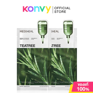 Mediheal Essential Mask เมดิฮีล แผ่นมาสก์หน้า 24ml (Madecassoside/Teatree/Hyaluronate)