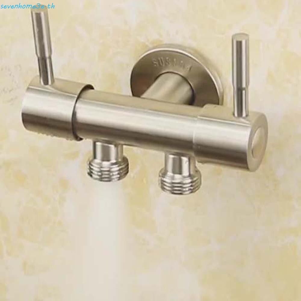 SEVENHOME3E 3 Way Switch Faucet Valve, ป้องกันการรั่วไหลของน้ําทองแดง 3 Way Triage Valve, Diverter V