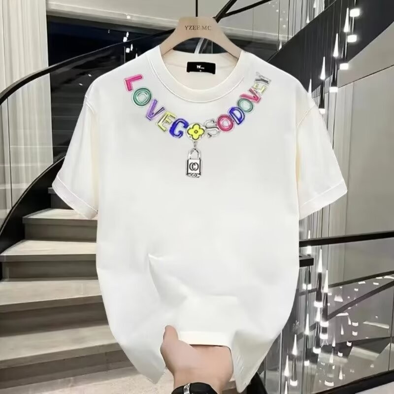 2025 NEW 2025P17 (Long-staple Pure Cotton 230g) D-466 Black/White/S-5XL Size new23 YFL1