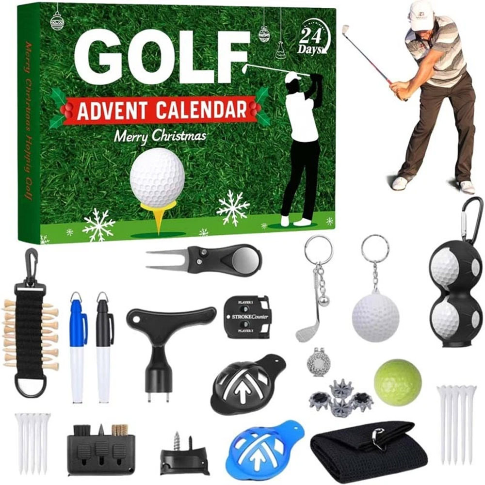 Golf Advent Calendar 2025, 24 Days Christmas Countdown Calendar for Golfers Golf Accessories