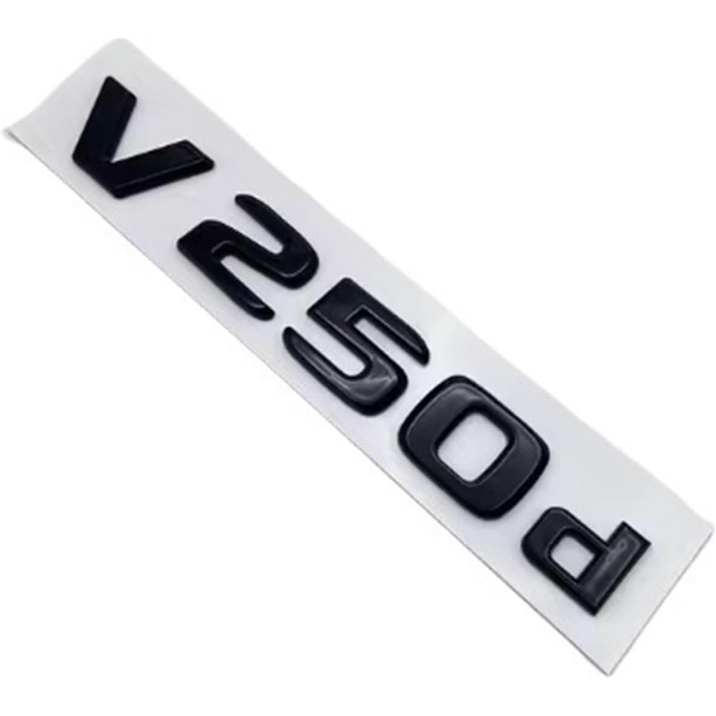 3D Letter V250d V300d ABS Badge เหมาะสําหรับ V-Class W447 ป้ายรถ, Trunk แผ่นป้ายโลโก้สติกเกอร์ (สีดํ