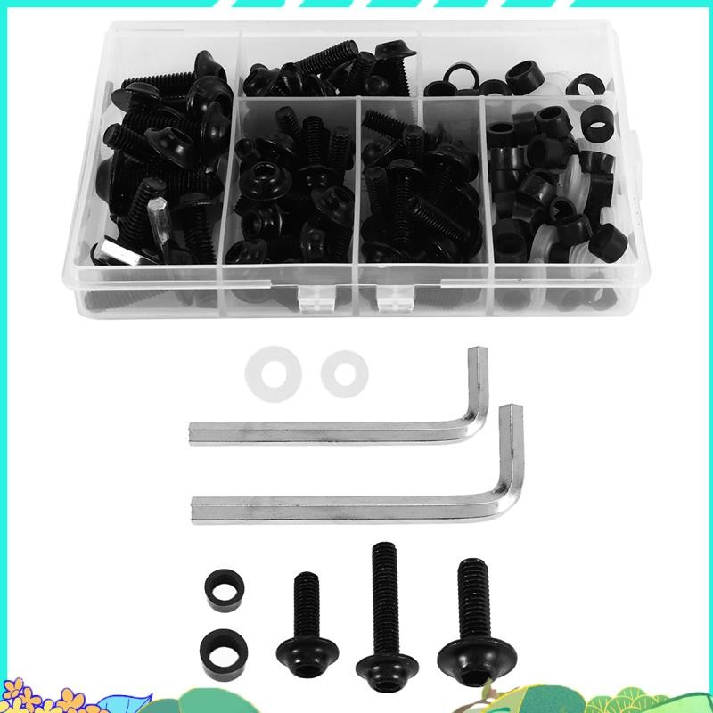 158PCS Universal รถจักรยานยนต์ Fairing สกรูถั่วชุด Moto Body Work Bolts สกรูสําหรับ Yamaha YZF R1 R6