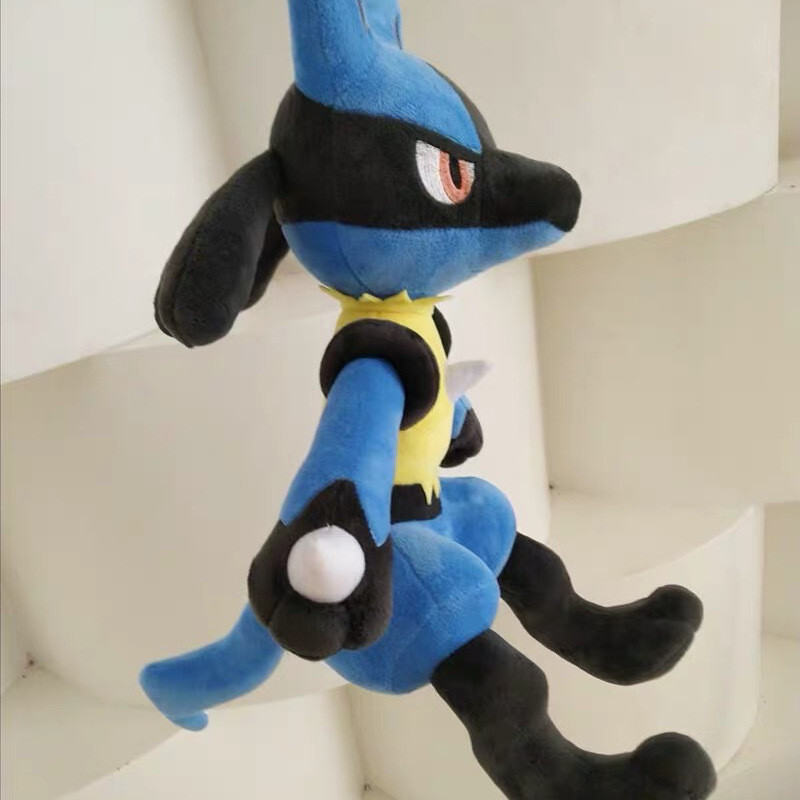 Pokémon Pokémon Lulio Evolution ตุ๊กตา Lucario Pokémon ความแปลกใหม่ Lucario 73ซม. เอลฟ์