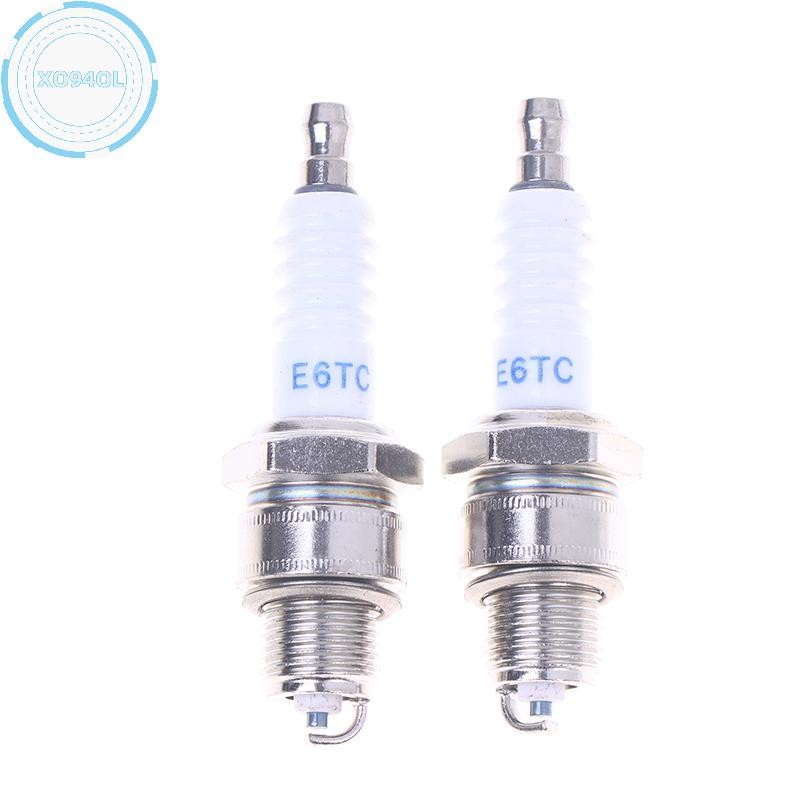 Xo94ol 1/3 ชิ้นยี่ห้อใหม่รถจักรยานยนต์ Spark Plug E6TC สําหรับสกู๊ตเตอร์ Moped Part เปลี่ยนอุปกรณ์เส