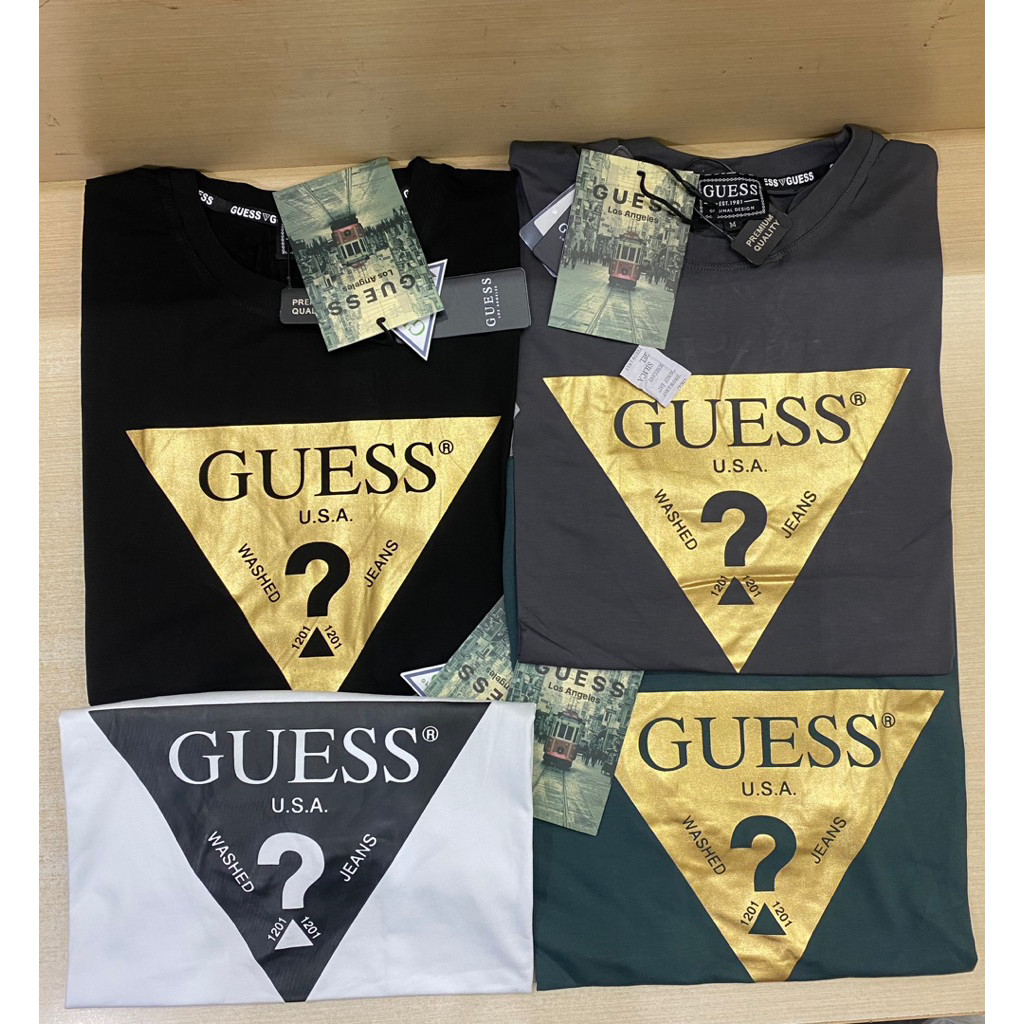 GUESS PREMIUM เสื้อยืดผู้ชายและผู้หญิง