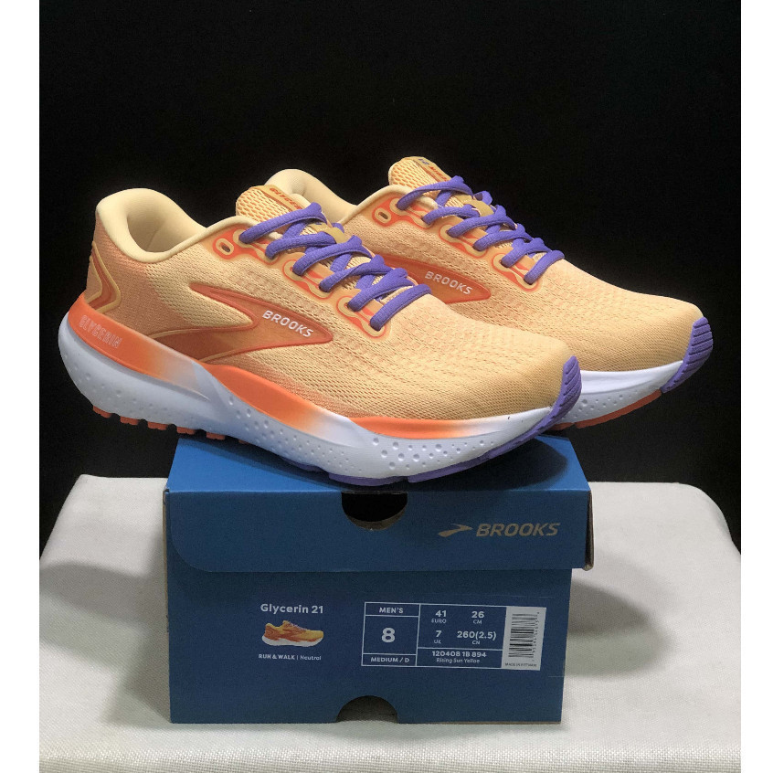 Brooks Glycerin 21 รองเท้าวิ่งลําลองน้ําหนักเบากันลื่นสําหรับผู้ชายและผู้หญิง R8NW WX9O E05D 7SC1