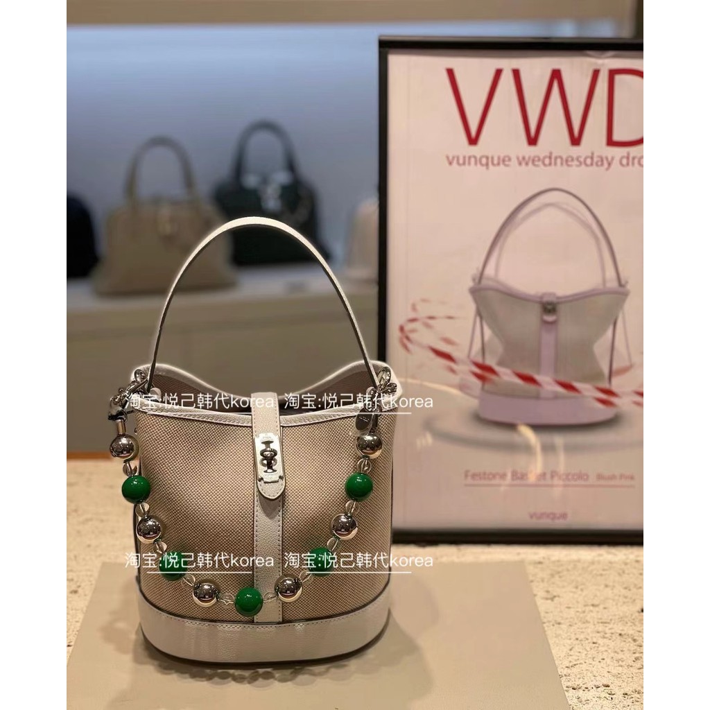 เกาหลี代VUNQUE กระเช้าเฟสโตน พิคโคโล水桶包