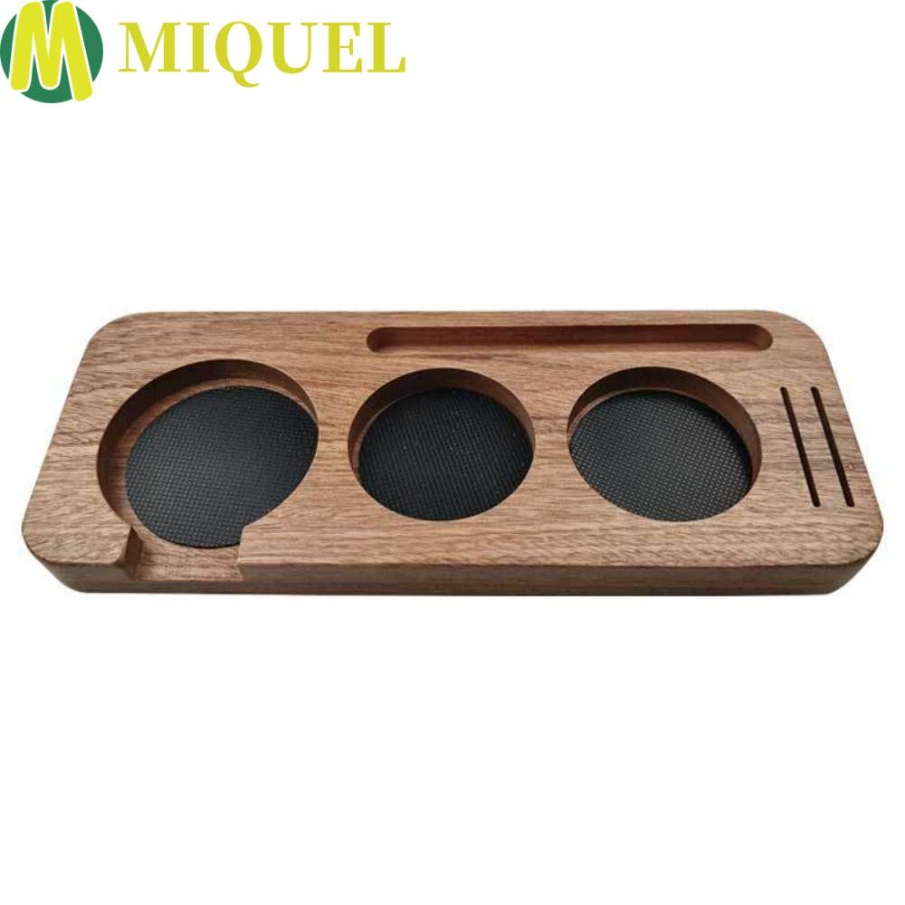 MIQUEL Coffee Tamping Station, ไม้ 51/58 มม.Tamping Station Holder, Multifunctional Reusable Anti-Sl
