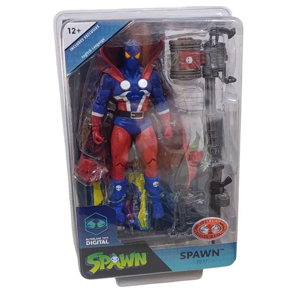MCFARLANE TOYS SPAWN - 1977 SPAWN (WITHOUT COMIC) (แพลทินัมสีแดง) 7" SCALE ACTION