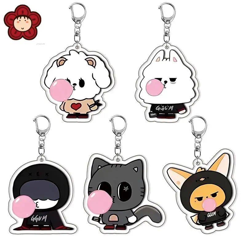 TXT ตุ๊กตา Kpop พวงกุญแจน่ารัก Choi Soobin Beomgyu จี้กุญแจรถแหวนกระเป๋าอุปกรณ์เสริมคอสเพลย์ Charm