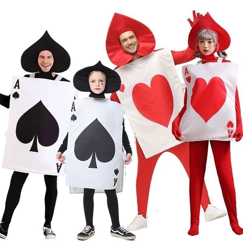 ชุดคอสเพลย์ฮาโลวีน Wonderland Stage Queen เล่นไพ่ Spades