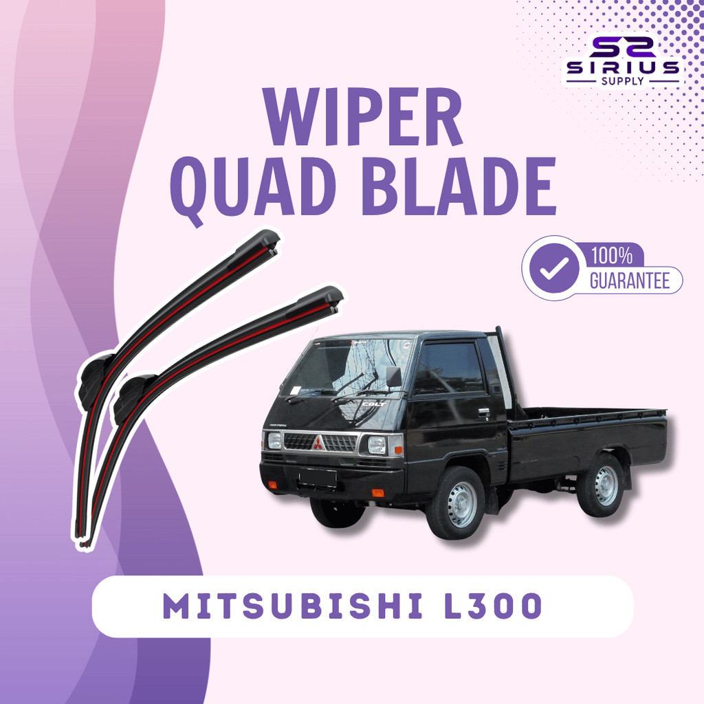 Mitsubishi L300 Pickup Frameless Quad Blade Wiper 1 ชุด (ซ้ายและขวา) ไม่มีกรอบเหล็ก W601