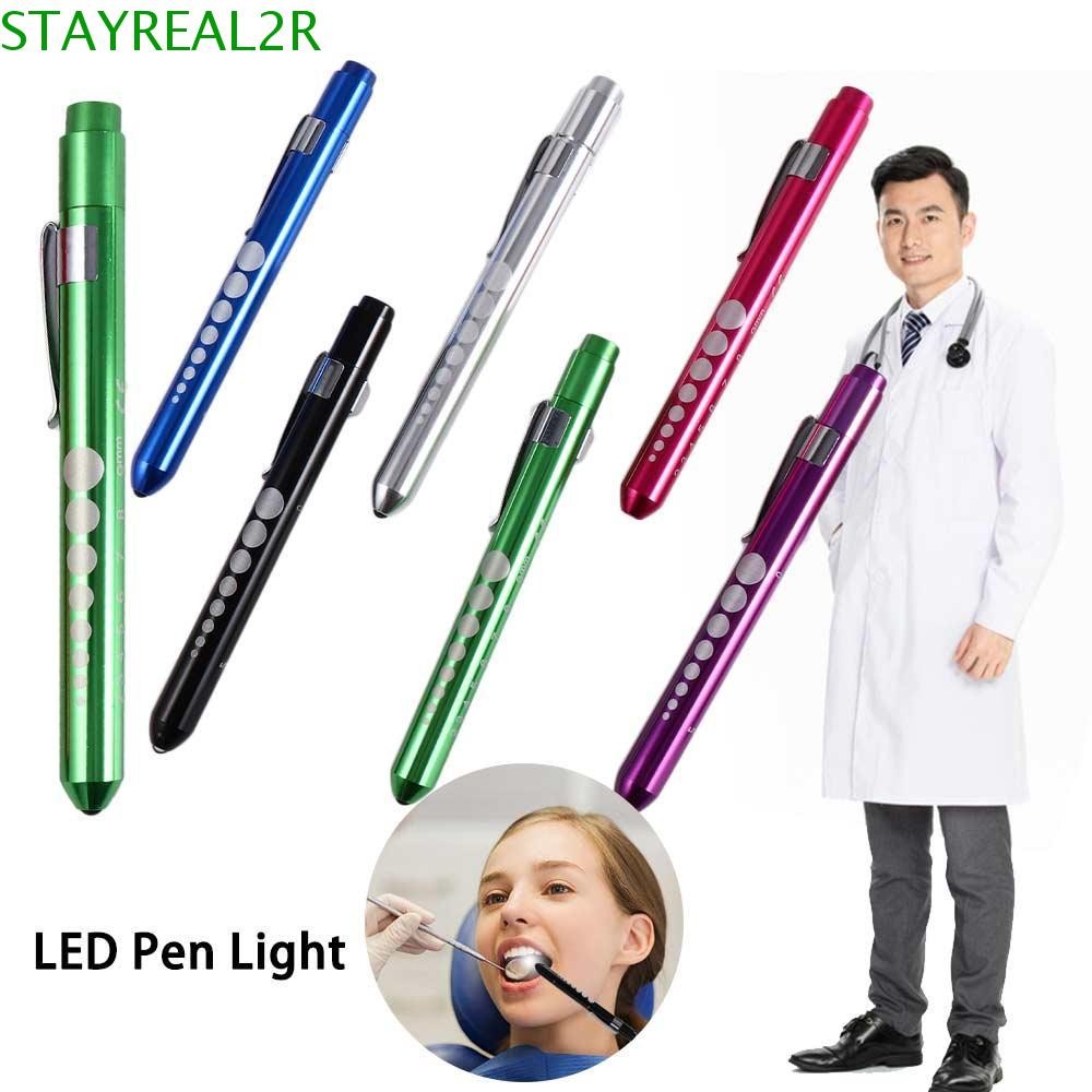 STAYREAL2R ไฟปากกา LED มัลติฟังก์ชั่น Otoscope Camping Light กระเป๋าคลิป Ophthaloscope หมอพยาบาลปากก