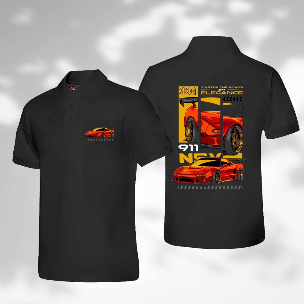 Honda 911 Racing Polo Shirt | เสื้อโปโลแขนสั้น Honda 911 สปอร์ตสไตล์ผู้ใหญ่