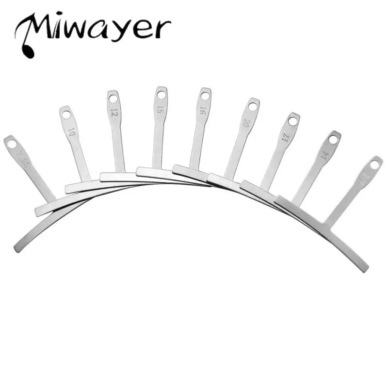 Miwayer 9 ชิ้นกีตาร์ Radius Gauge ภายใต้ String Radius Gauge String Gauges Luthier เครื่องมือสําหรับ