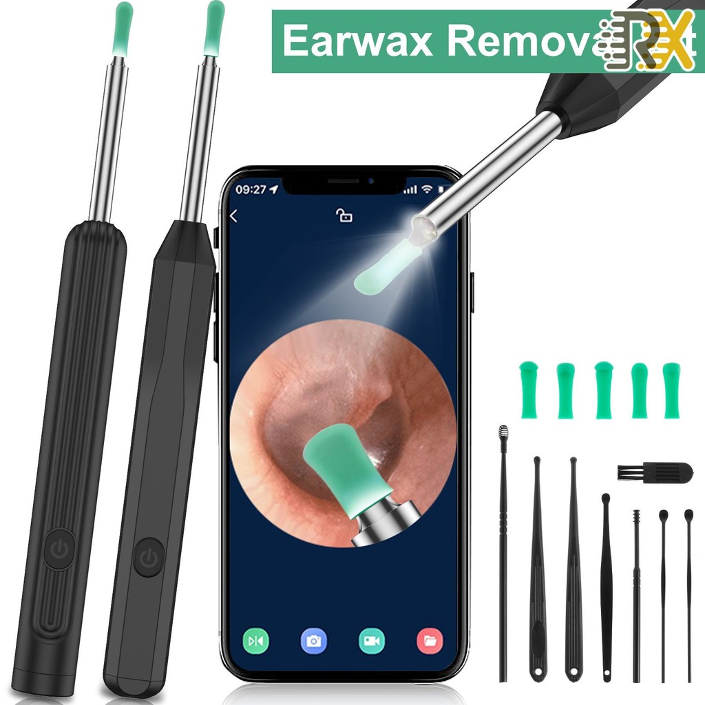 EAR Wax Removal เครื่องมือกล้อง 1296P HD Otoscope ทําความสะอาดหูไร้สายหู Otoscope Earwax Removal Kit