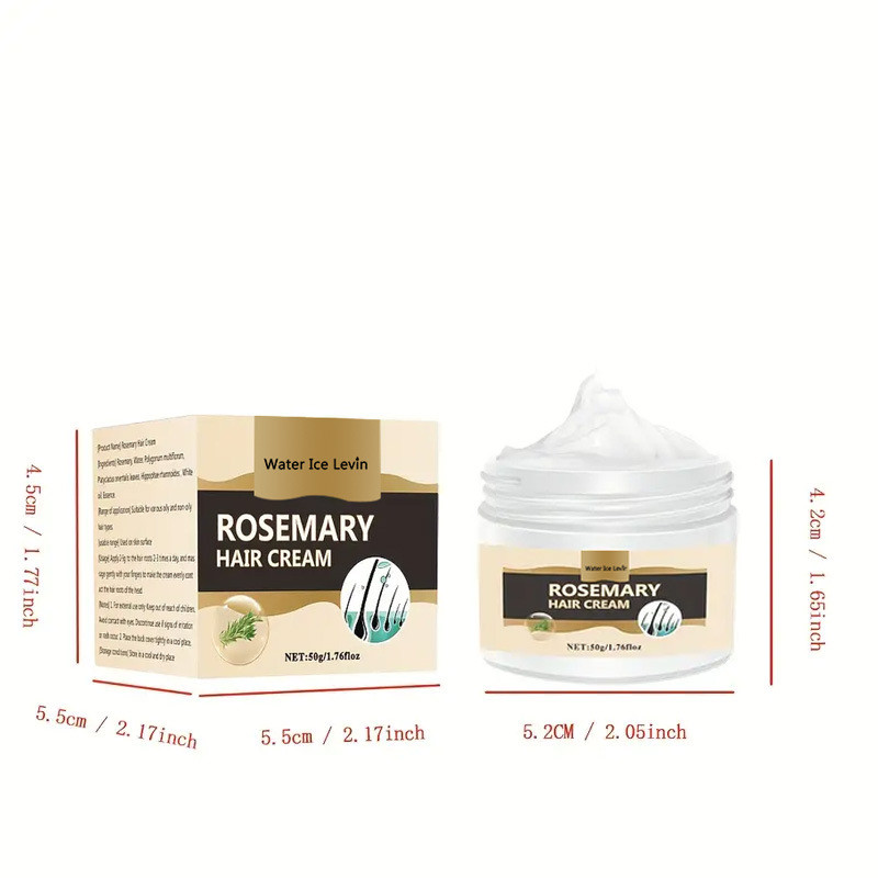 Water Ice Levin Rosemary Hair Mask Deep Moisturizing Soft Hair Care พร้อมกล่องสี