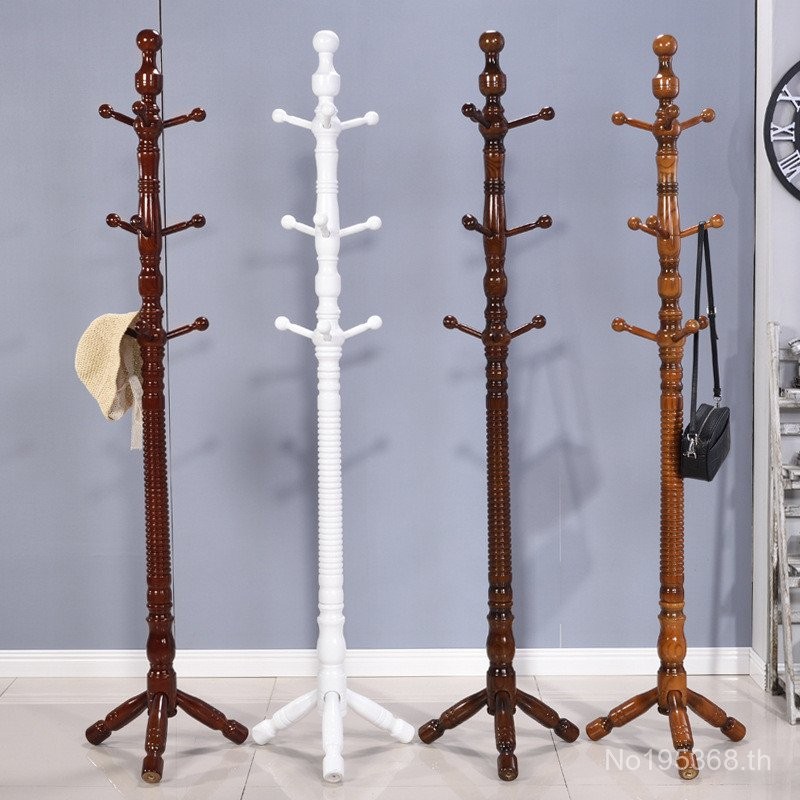 Addd ห้องนอนสีขาว Waxwood Coat Rack ไม้แขวนเสื้อขนาดเล็กชั้นวางทางเข้าเกลียวไม้เนื้อแข็งทั้งหมดภาคตะ