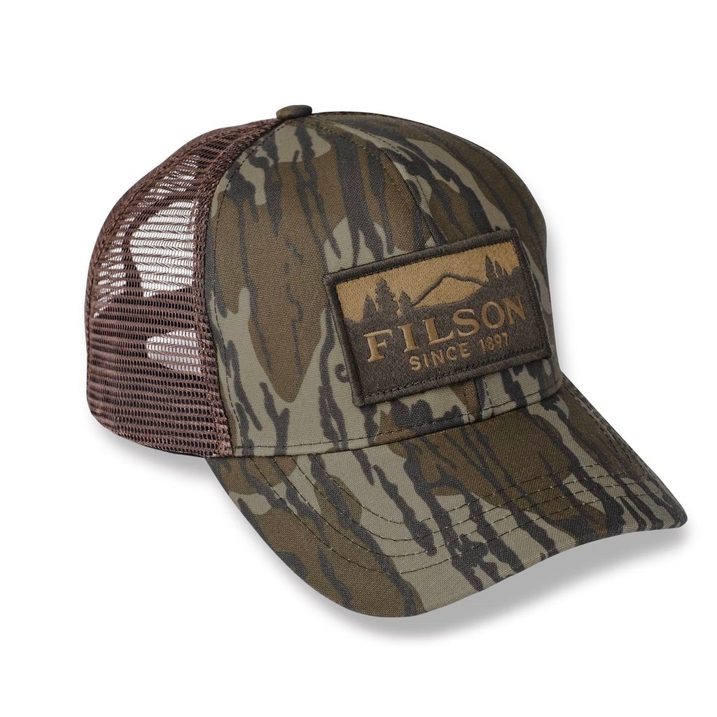พร้อมส่ง! หมวกเบสบอล FILSON X MOSSY ลายcamouflage ทำจากผ้ามันวัค
